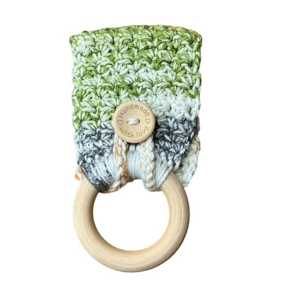 Kitchen Tea Hand Towel Holder Topper Cotton Wood‎ Handcrafted Handmade Crochet